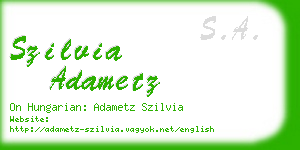 szilvia adametz business card